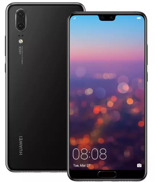 Huawei P20 4G Dual 128GB BLACK (UNLOCKED) Android Smartphone - C Grade