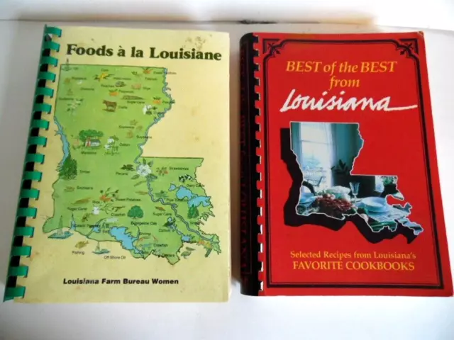 2 Louisiana cookbooks spiral softcovers Cajun creole