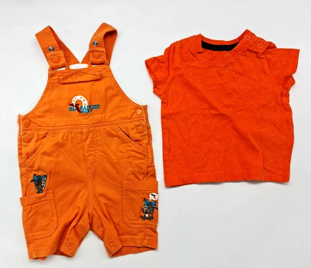 Dolce Bambino Estate Set Salopette Taglia Camicia 6M 62 68 Kimbaloo Lupilu