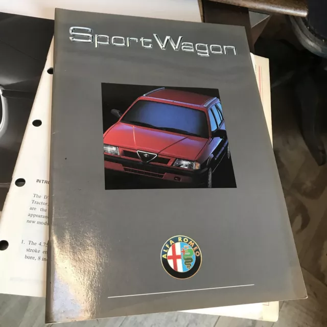 Depliant Auto Vintage Alfa Romeo Sport Wagon 28 Pag Italiano Dati Tec.