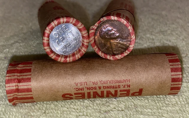 3x Lincoln Wheat 1C Cent Penny Roll 1914-S/22-D 1929/20-S 1943/36-S All Pre-1940