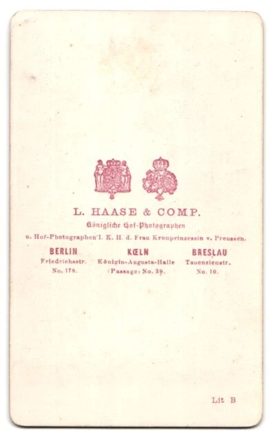 Fotografie L. Haase & Comp., Berlin, Herr im Anzug mit Fliege und fransigem Bac 2