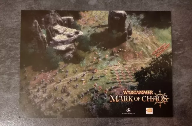 RARE PROMOTIONAL FLYER INSERT Warhammer Mark Of Chaos Postcard 4 PC