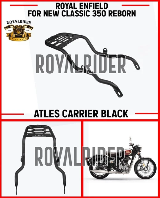 Porte-Bagages Arrière Moto Royal Hunter 350 2022-2024 - Tube Fer 19mm Robuste