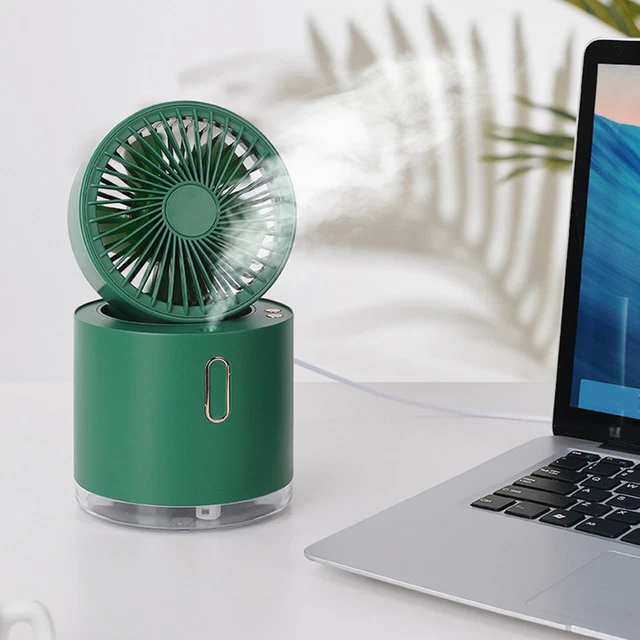Mist Table Fan TABLE MISTING FAN USB Foldable Mini Desk Cool Mist Spray Fan With 300ML ...