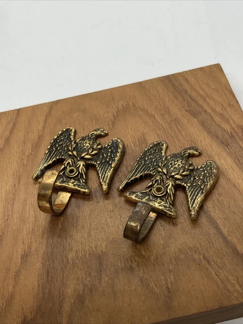 Vintage Brass Eagle Hook Wingspan Small Size Mixed Metal Lot Of 2 / 1-3/4”x1-1/8 9