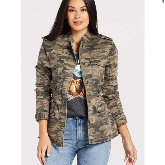 Sanctuary Kinship Surplus Jacket in Camo Green