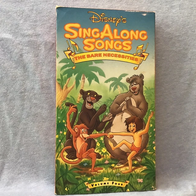 DISNEY VHS SING Along Songs Volume 4 The Bare Necessities SingAlong