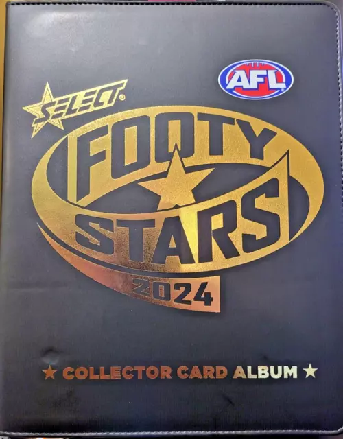 2024 AFL Select Footy Stars Vinyl Album with 26 x 9 Pocket Pages