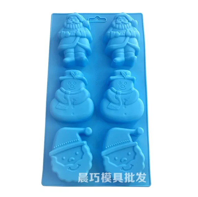 Christmas Santa Claus Snowman Cake Mold Soap mold Silicone tool Mould tray