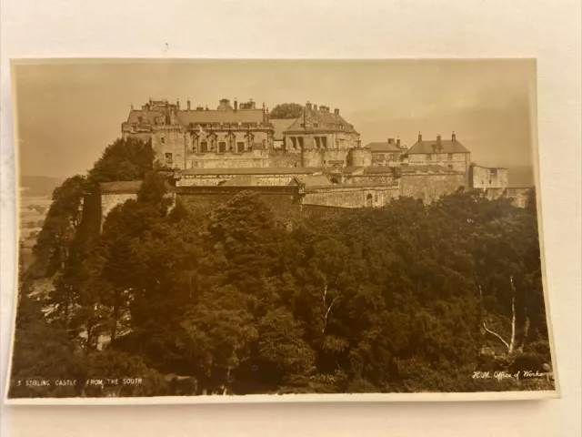 Vintage Postcard Real Photo Stirling Castle, From The South Ministry Of Works