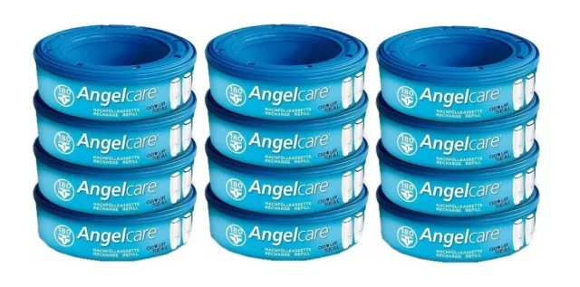 Angelcare Windeleimer Comfort Plus, Deluxe Nachfüllpack Ersatzkassette 12er Pack