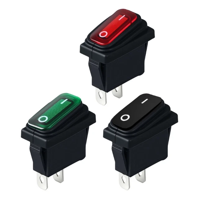 WATERPROOF MINI TOGGLE Switches 250V 15A Rectangular Button Switches ...