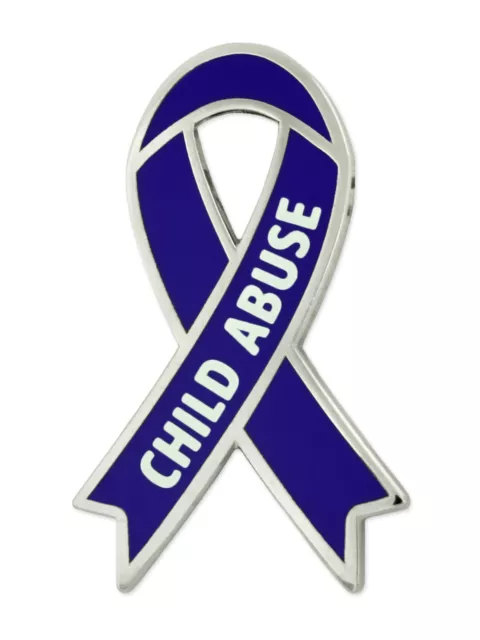 PinMart's Child Abuse Blue Awareness Ribbon Enamel Lapel Pin