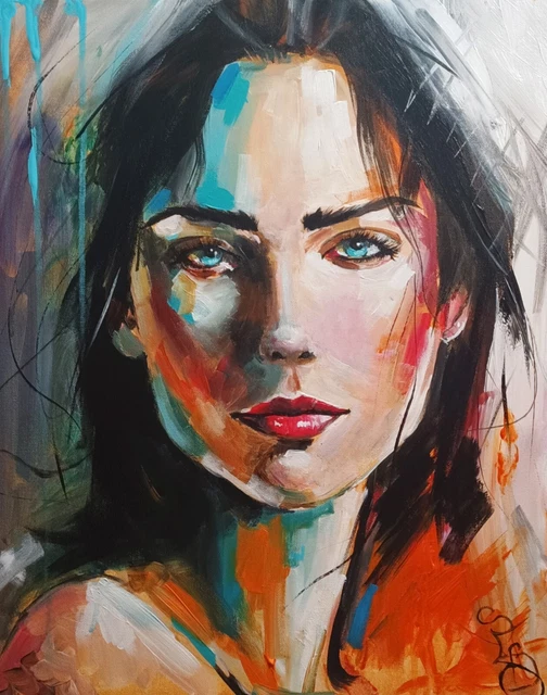 Quadro moderno acrilico pittura originale arte astratta tela 100% dipinto a mano!