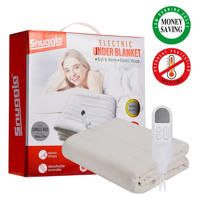 Electric Blanket Super King Size Heated Blanket 3 Heat Washable Dual Control