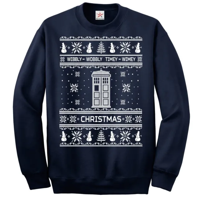 Wibbly Wobbly funny Christmas jumper/sweatshirt Unisex kids and Adults