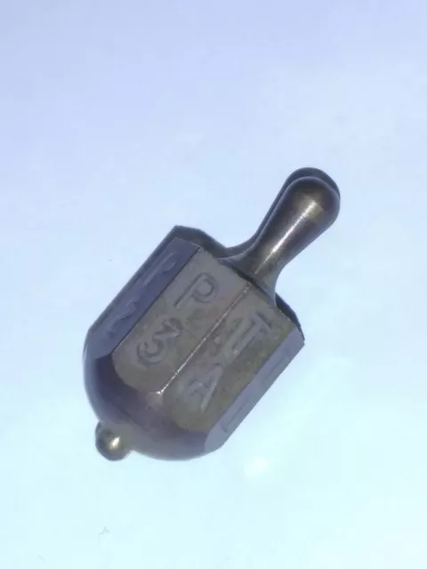 Antique Put and Take Game Brass Spinner Dreidel Gambling Trade Stimulator