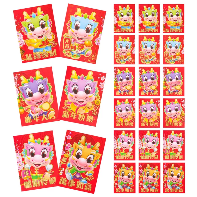 30 pz borse decorative per soldi pacchetti festival primavera belle buste rosse nuove