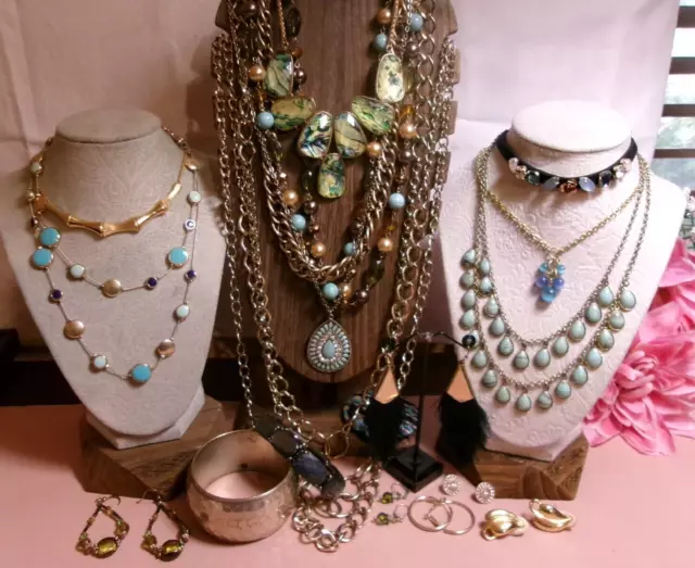 Vintage to Now Costume Jewelry Lot Multi Color~Eclectic Styles