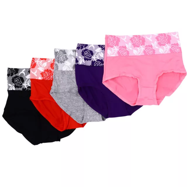 5 Pcs High Waist Panties Ice Silk Miss Soft Women Briefs Woman Underwear