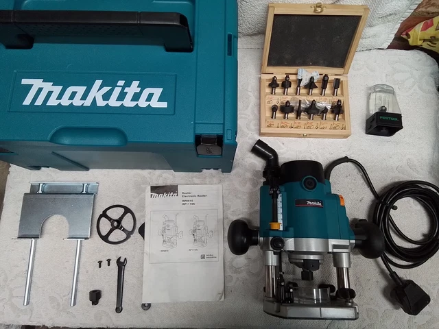 MAKITA RP1110C ROUTER 240 Volts With Accessories, Makpac Case, Trend ...