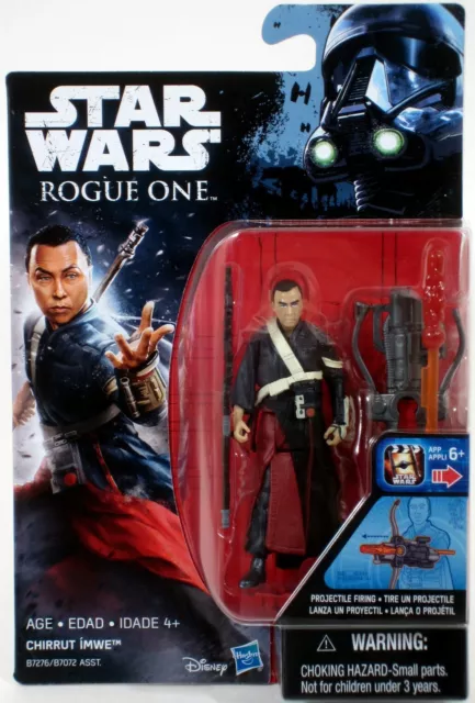 Hasbro Star Wars Rogue One CHIRRUT IMWE 3.75 projectile firing action figure NEW