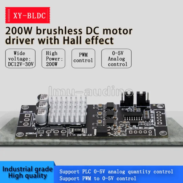 BLDC 3-Phase 12-30V DC Brushless Hall Motor Drive Board Module Controller