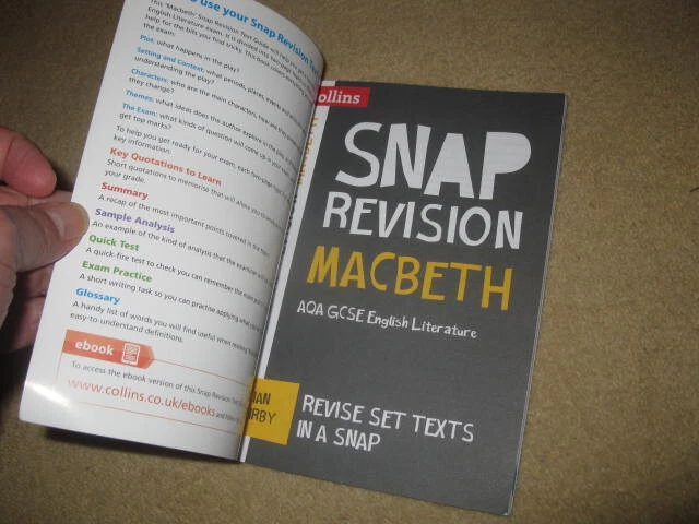 MACBETH SNAP GCSE Study Book Revision Guide English Literature Exam £8. ...