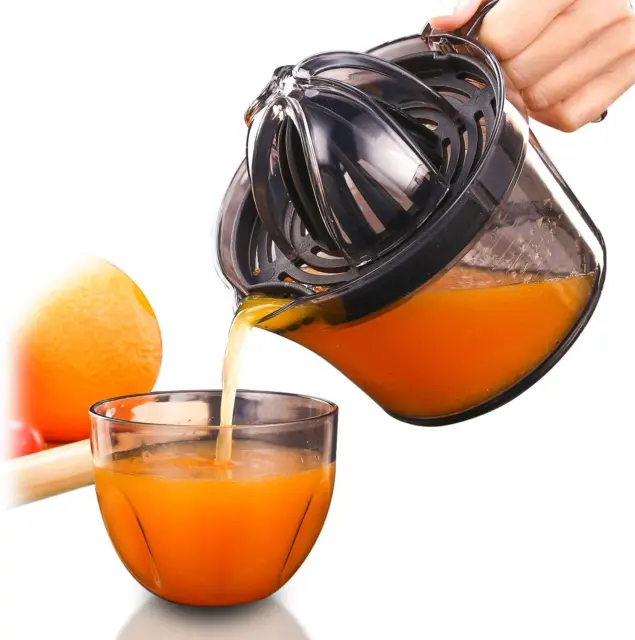 Citrus Lemon Orange Juicer, Manual Hand Squeezer With Built-in