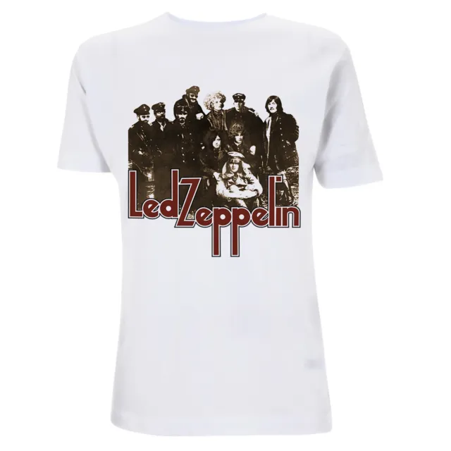 White Led Zeppelin II Album Cover officiel T-shirt Hommes unisexe