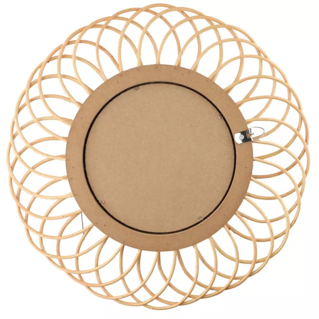 Miroir mural rond en rotin vintage chic 15 pouces ajoute une touche unique à vo 3