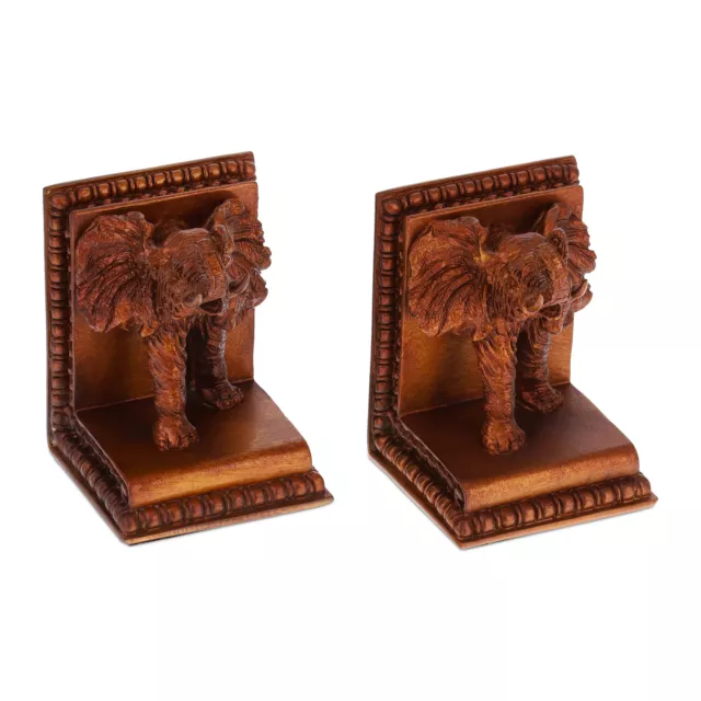 Buchstützen Elefant 2er Set Bücherhalter Buchständer Buchtrenner Buchwinkel