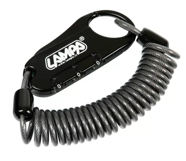 Raptor, Candado Antirrobo con Cable Espiral - 150CM LAMPA