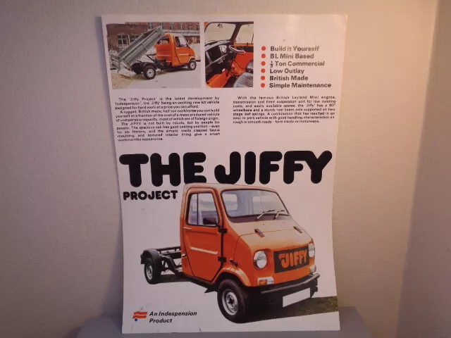 Vintage The Jiffy Project Sales Brochure Mint Condition