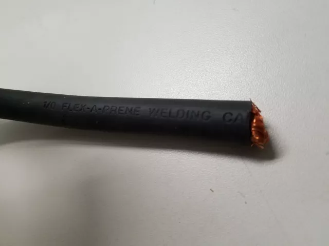 1/0 Awg Welding Cable Wire Flexaprene Copper Battery Solar Black 25' Feet