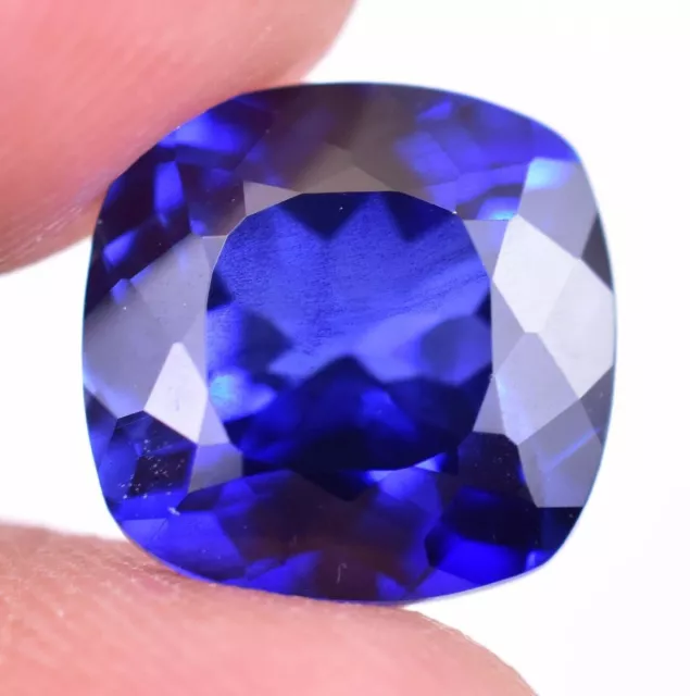 AAA 30+ Ct Natural Kashmiri Royal Blue Sapphire Certified Cushion Cut Gemstone