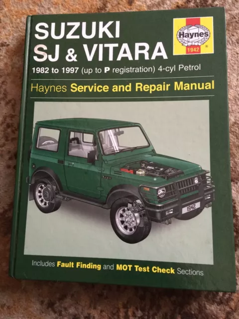 Haynes Manual Suzuki SJ & Vitara 1982-1997 Petrol