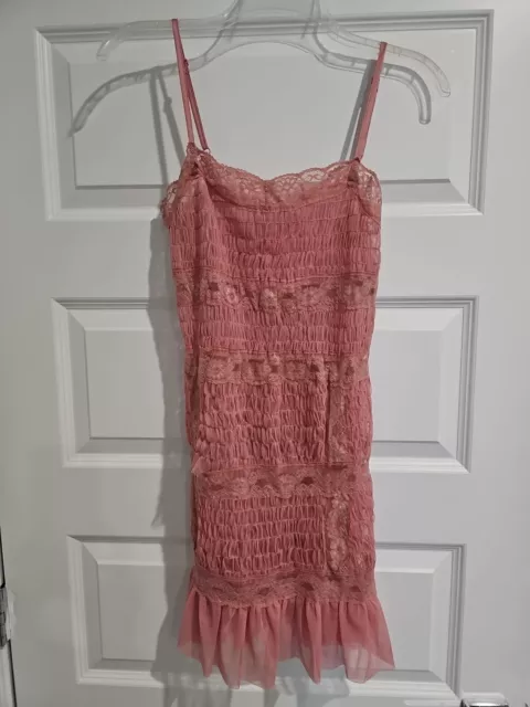 Free People Intimately Mini Slip Dress Pink Sz Small NWT