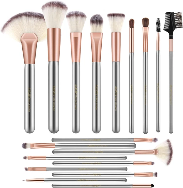 Set Di Pennelli per Trucco Da 18 Pezzi, Set Make up Professionale, È Adatto per