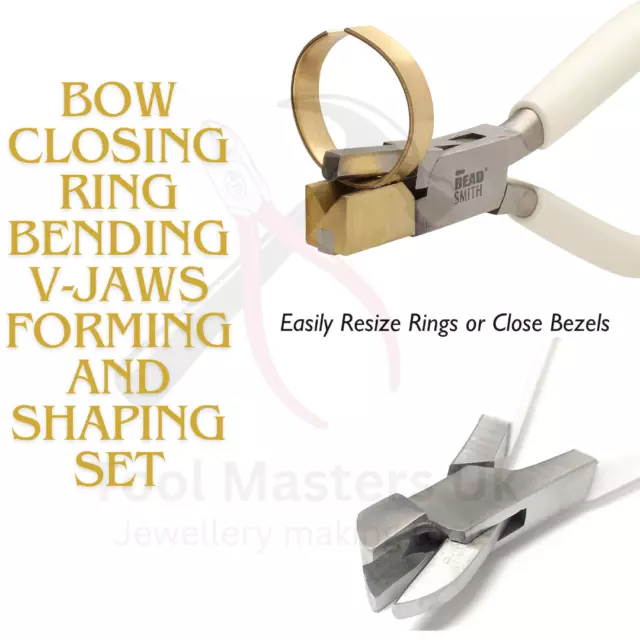 v-jaws Ring Bending shaping forming plier with brass & steel jewelry pliers set