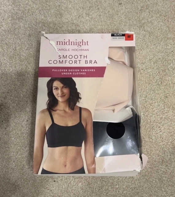 CAROLE HOCHMAN Womens 2-Pack Midnight Smooth Comfort Bra (Black