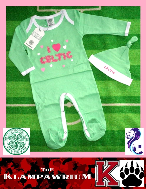 ⚽️CELTIC FC⚽️Ufficiale⚽️Baby Girls Love CFC PIGIAMA & SET CAPPELLO⚽️Neonato⚽️NUOVO⚽️13
