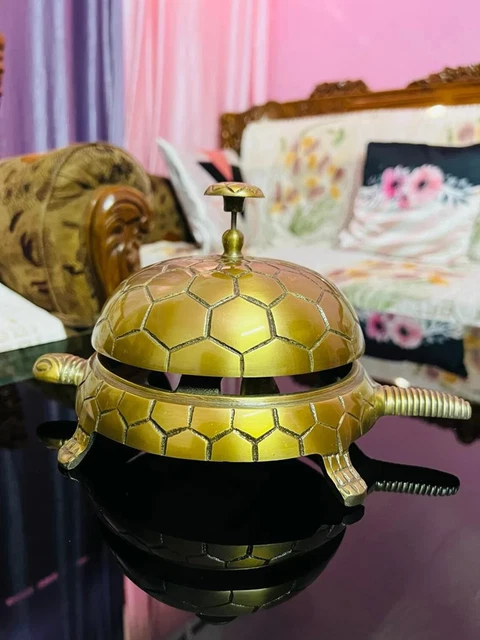 Beautiful Desk Bell Calling Bell Aluminium Solid Tortoise Bell Service & Gift