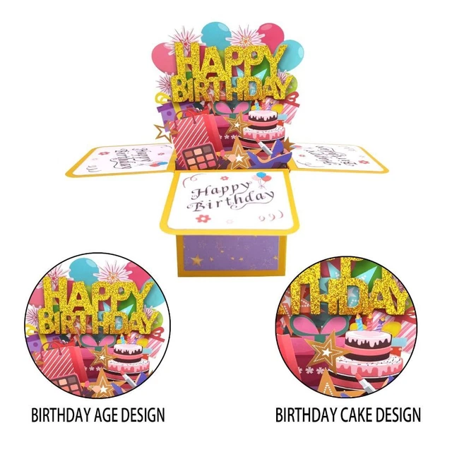 BUON COMPLEANNO SCHEDA pop-up Biglietto di auguri Ragazze EUR 5,66 - IT