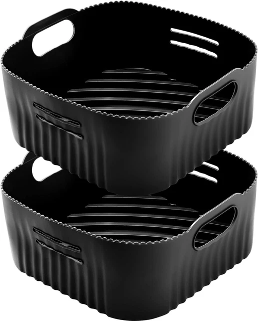 Set Accessori In Silicone Per Friggitrice Ad Aria - Teglie, Griglia 304 E Guanti - Adatto Per Cestelli 19-23 Cm