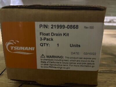 Kit de drenaje flotante Tsunami 21999-0868 paquete de 3 nuevo