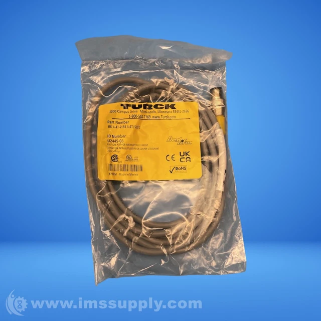 Câble De Connexion TURCK CSM 12-12-5/S101 - Mâle M23 12 Broches - Longueur 5 Mètres - Neuf D'origine