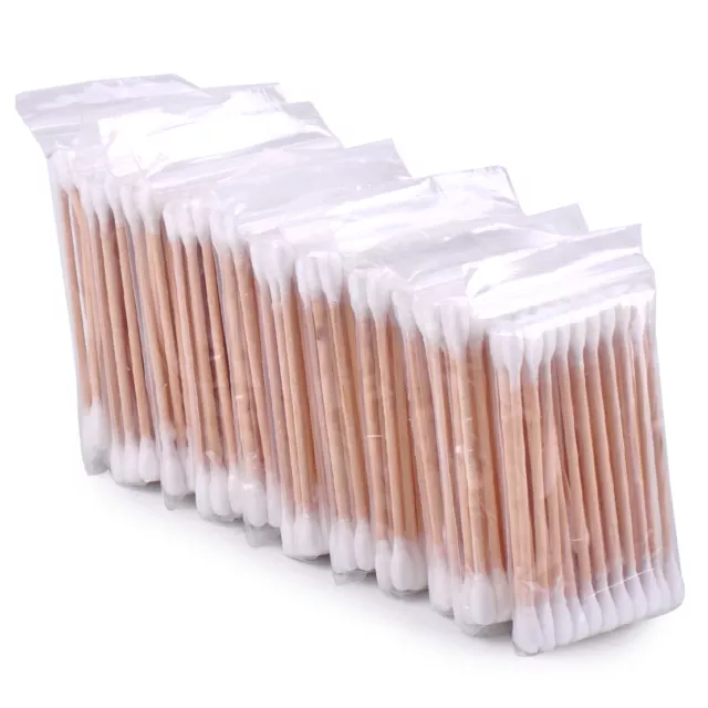 5/10 bag Double-head Wooden Cotton Swab Tip Buds Ear Cleaning Makeup Cosmetic lp