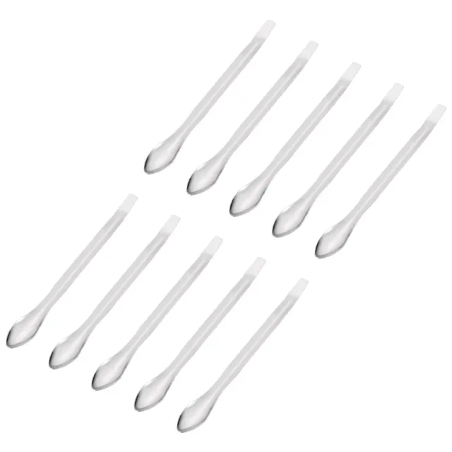Micro Scoop 105mm Stainless Steel Reagent Sample Spoon Lab Spatulas  10Pcs